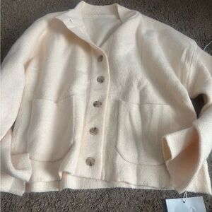 Cream Button-Up Women's Jacket